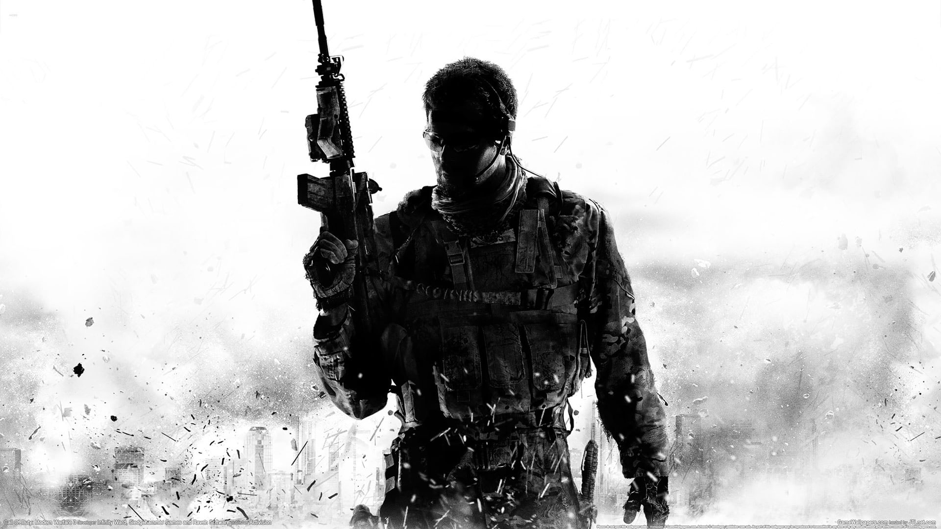 Wallpaper Call Of Duty Modern Warfare Cod Soldier Bw HD • Wallpaper For You