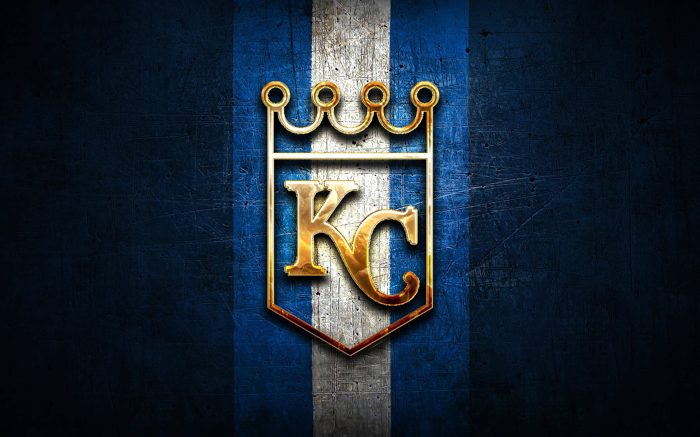 Download wallpapers Kansas City Royals, blue background, American