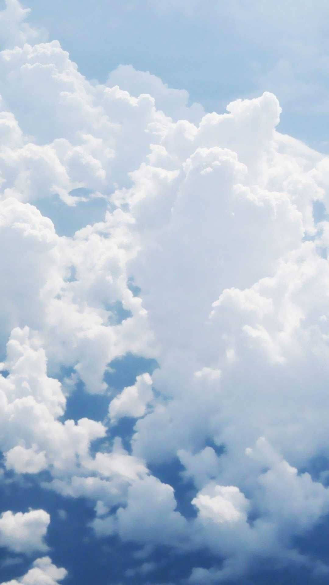 Download Cloudy Baby Blue Sky Wallpaper