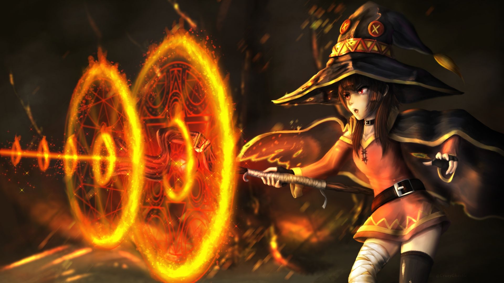 Desktop Wallpaper Megumin Of Konosuba, Anime, HD Image, Picture, Background, 0zrng1