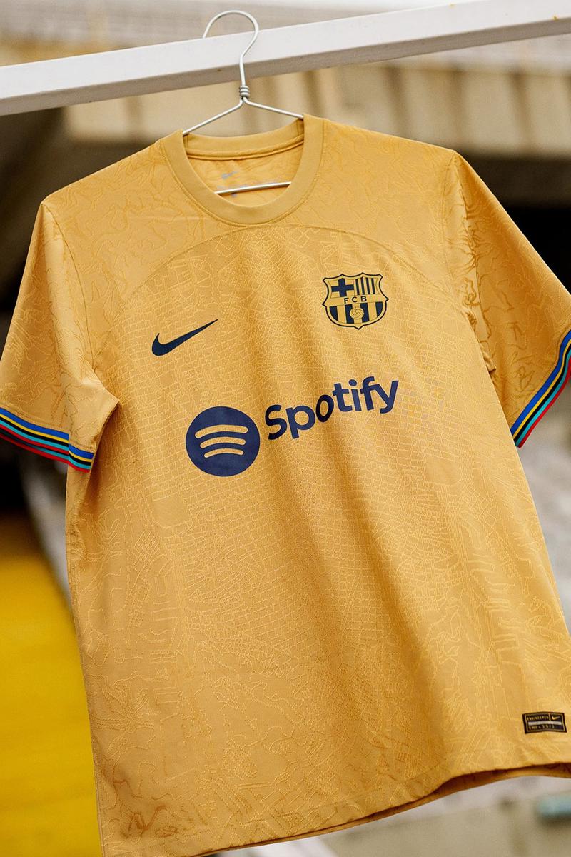 FC Barcelona's 2022 23 Away Kit Arrives In Olympic Gold