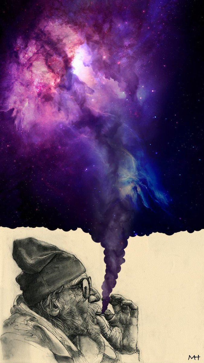 Dope Galaxy Weed Wallpaper