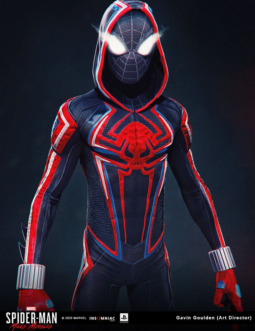 Miles Morales 2099 Suit by Gavin Goulden. Miles morales spiderman, Spiderman, Miles morales