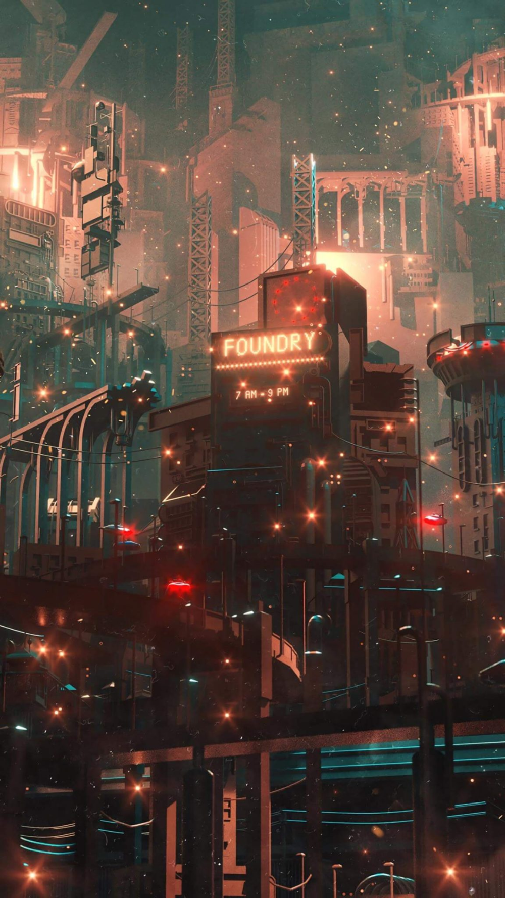 Download Retro Night City Cyberpunk 2077 Iphone Wallpaper