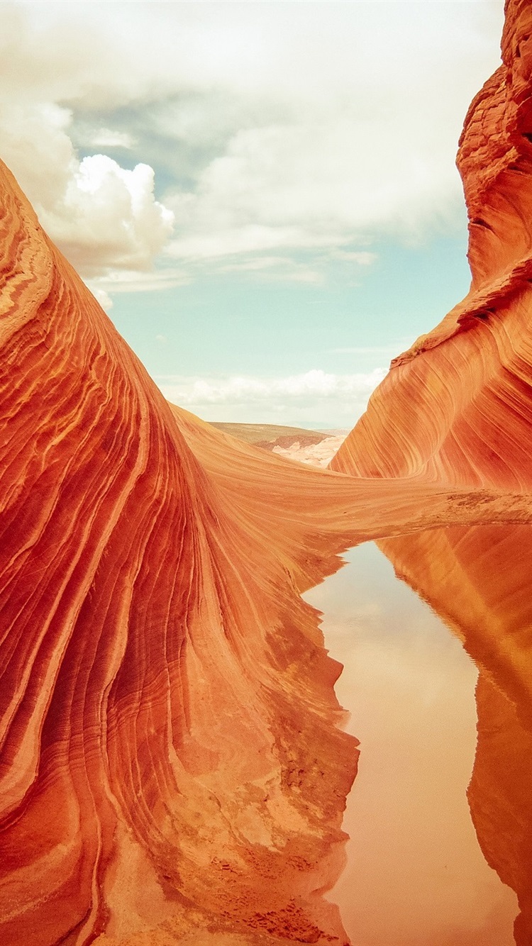 USA, Arizona, Coyote Butts National Park Vermilion Cliffs, Rocks, Water 750x1334 IPhone 8 7 6 6S Wallpaper, Background, Picture, Image