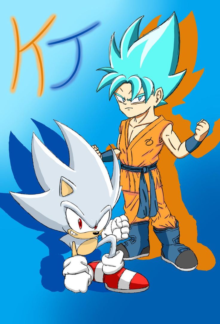 All Out Sonic and Goku (Hyper Blue Variant). Dragon ball painting, Sonic, Dragon ball super art
