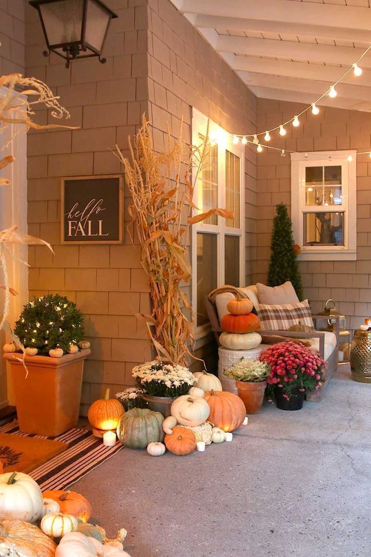 fall. Fall decorations porch, Fall outdoor decor, Fall front porch decor