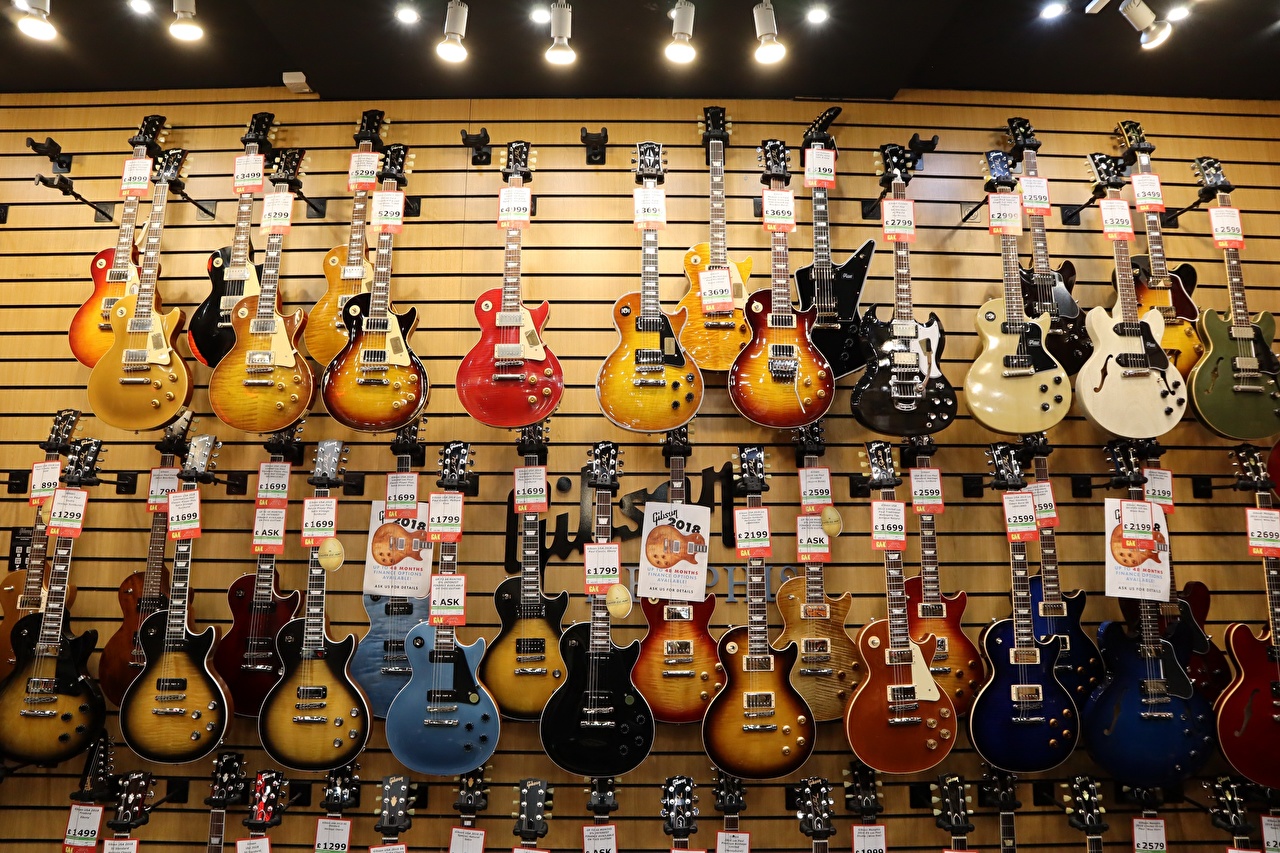 Desktop Wallpaper Guitar Many