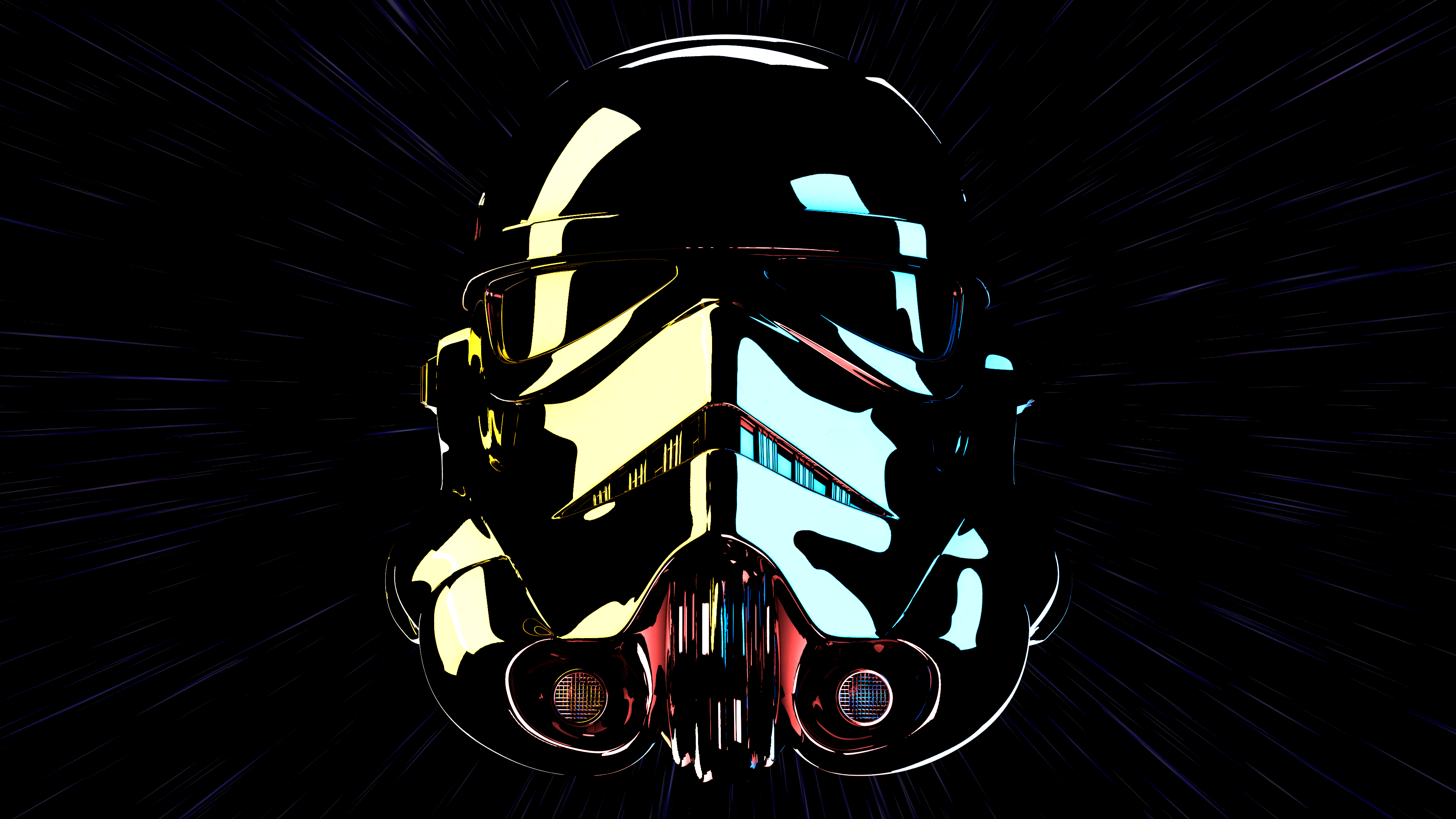 Stormtrooper Wallpaper 4K, Star Wars, Black background, AMOLED, Graphics CGI