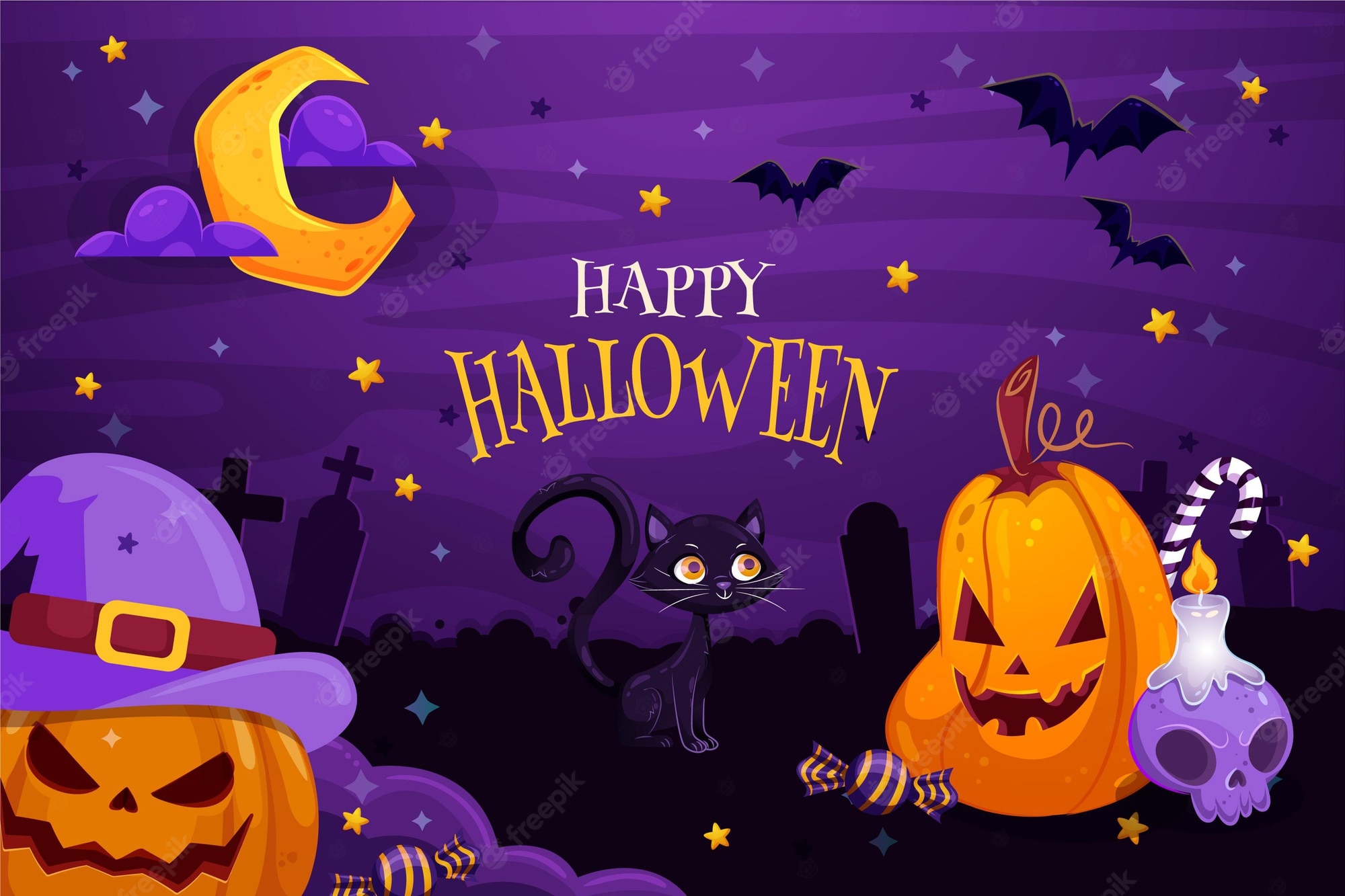 Wallpaper halloween background Vectors & Illustrations for Free Download