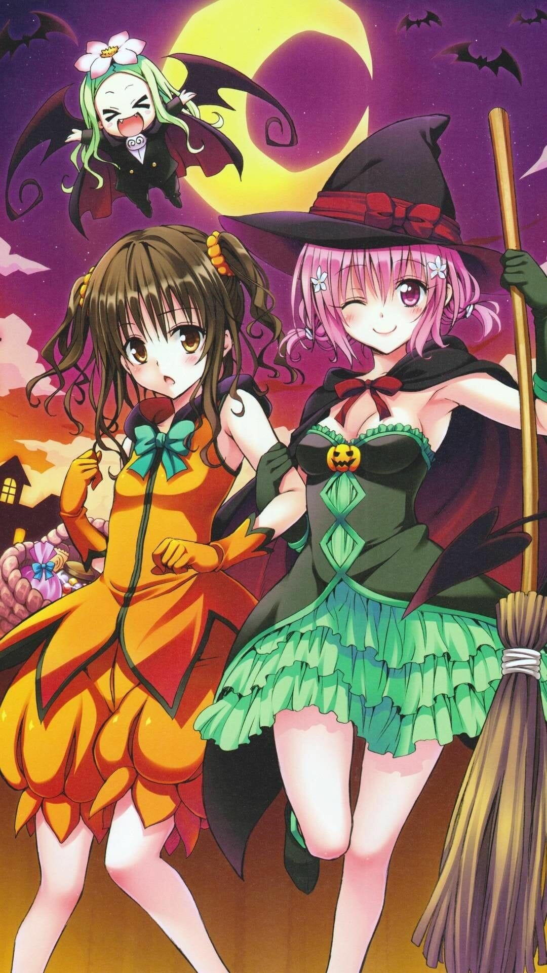 Anime halloween, iPhone, Desktop HD Background / Wallpaper (1080p, 4k)