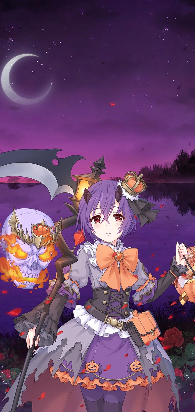 Halloween Shinobu Phone Wallpaper