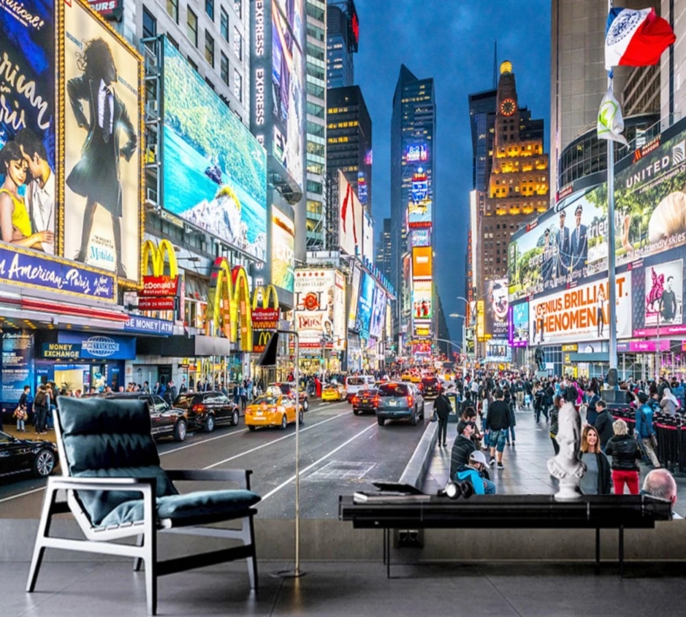 Free Shipping Urban Architecture Streetscape Street KTV Decorative Wall Custom 3D Fashion Hotel Wallpaper Modern Urban Mural. Wallpaper