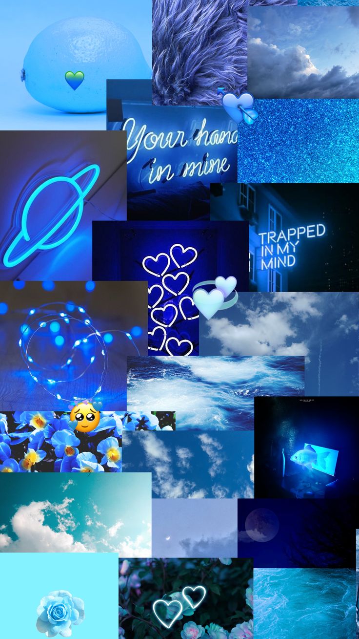 freetoedit #blue #wallpaper #aesthetic #remixit. Cute blue wallpaper, Wallpaper iphone neon, Blue background wallpaper