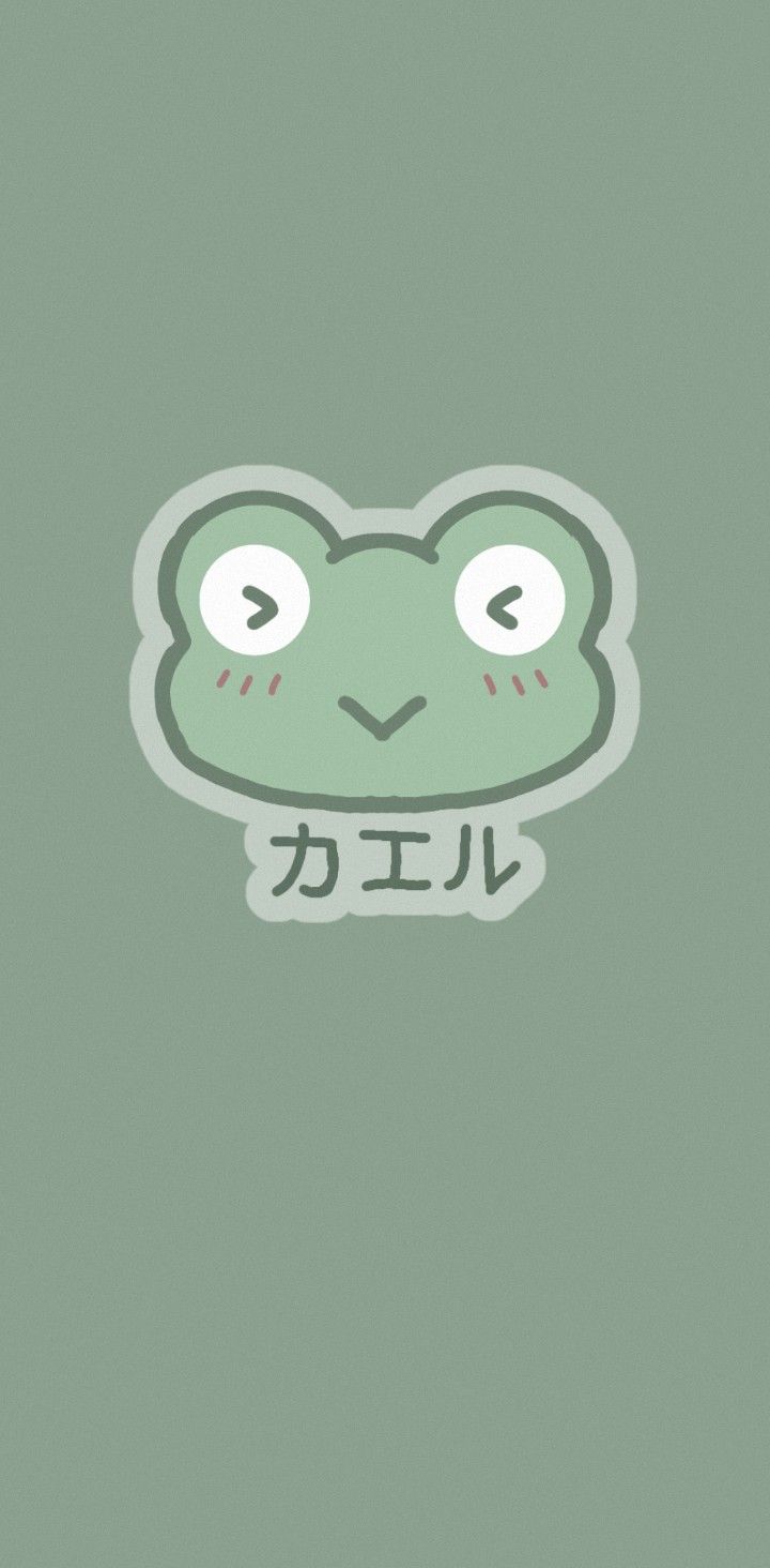 Frog wallpaper green(the thing says frogy)i made this. Frog wallpaper, Wallpaper, Frog