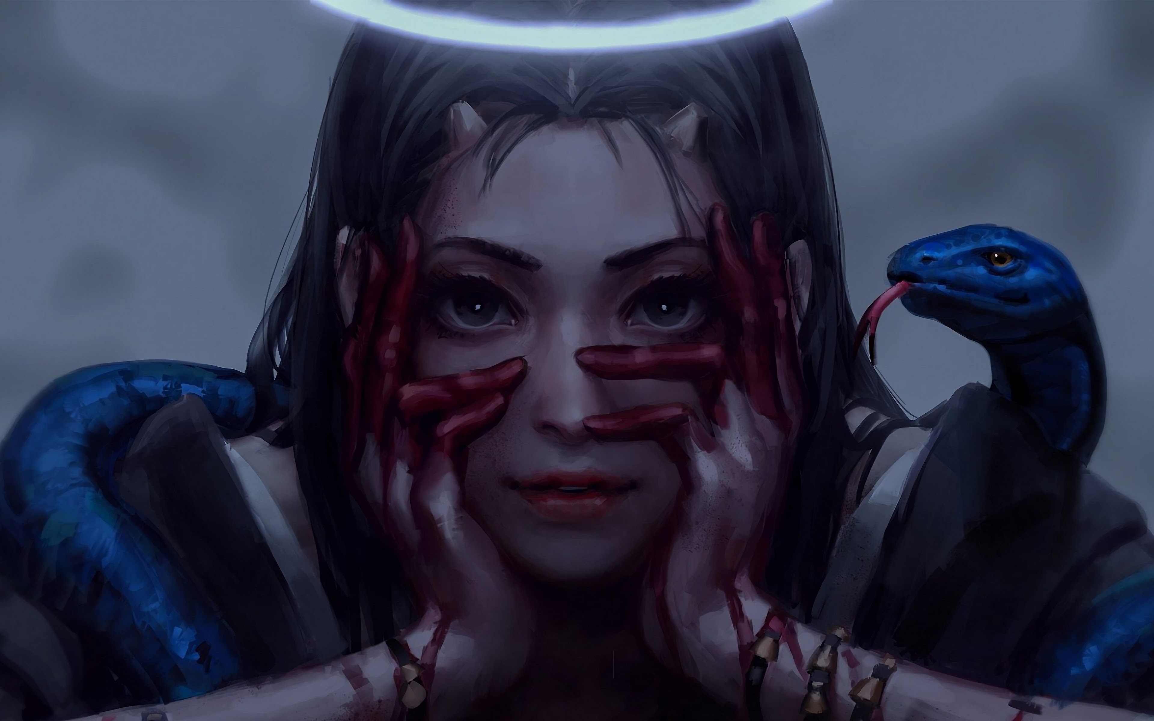 Demon Snake Anime 4K Wallpaper