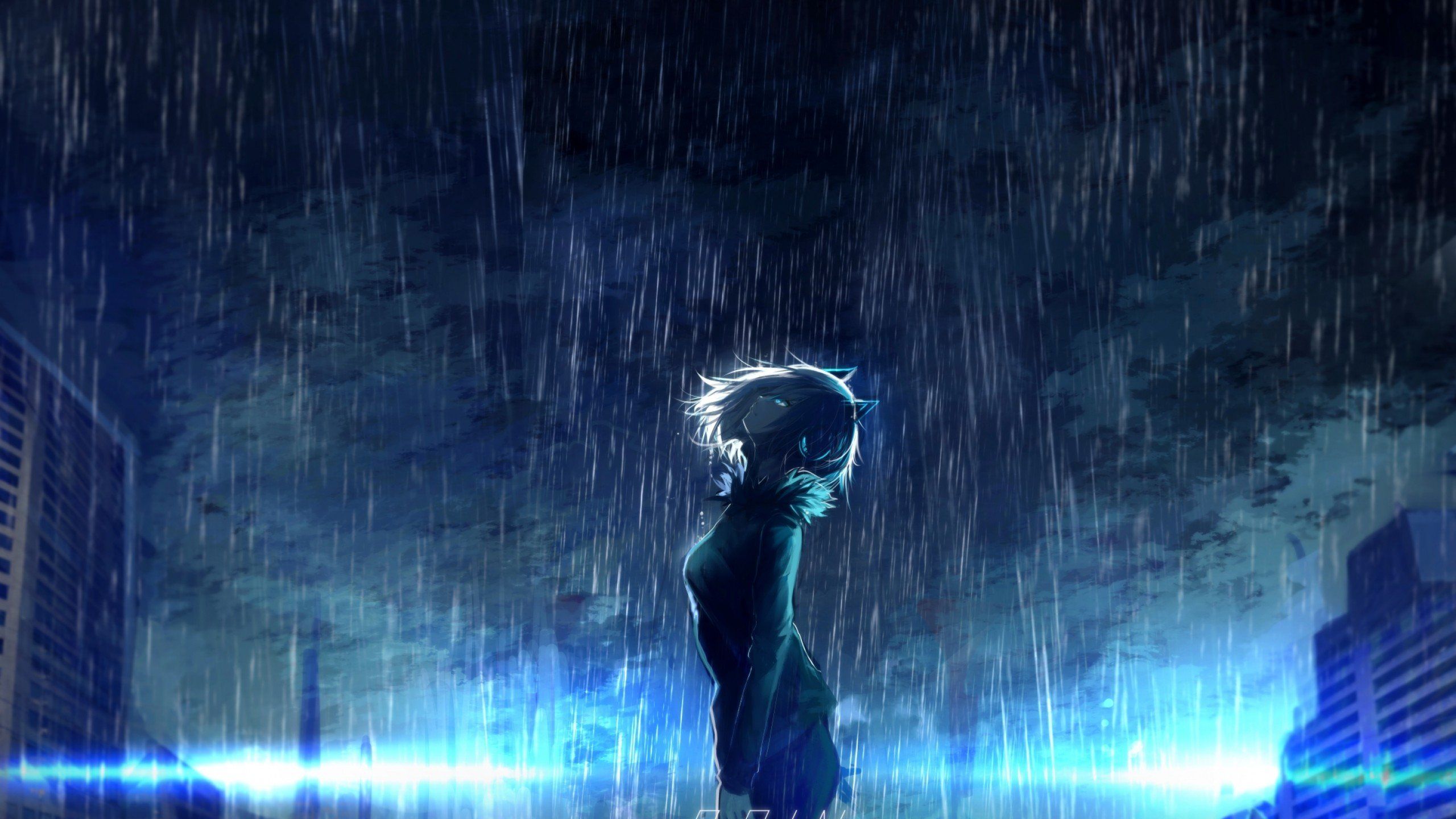 Anime Rain Wallpaper. Anime scenery, Rain wallpaper, Dark anime