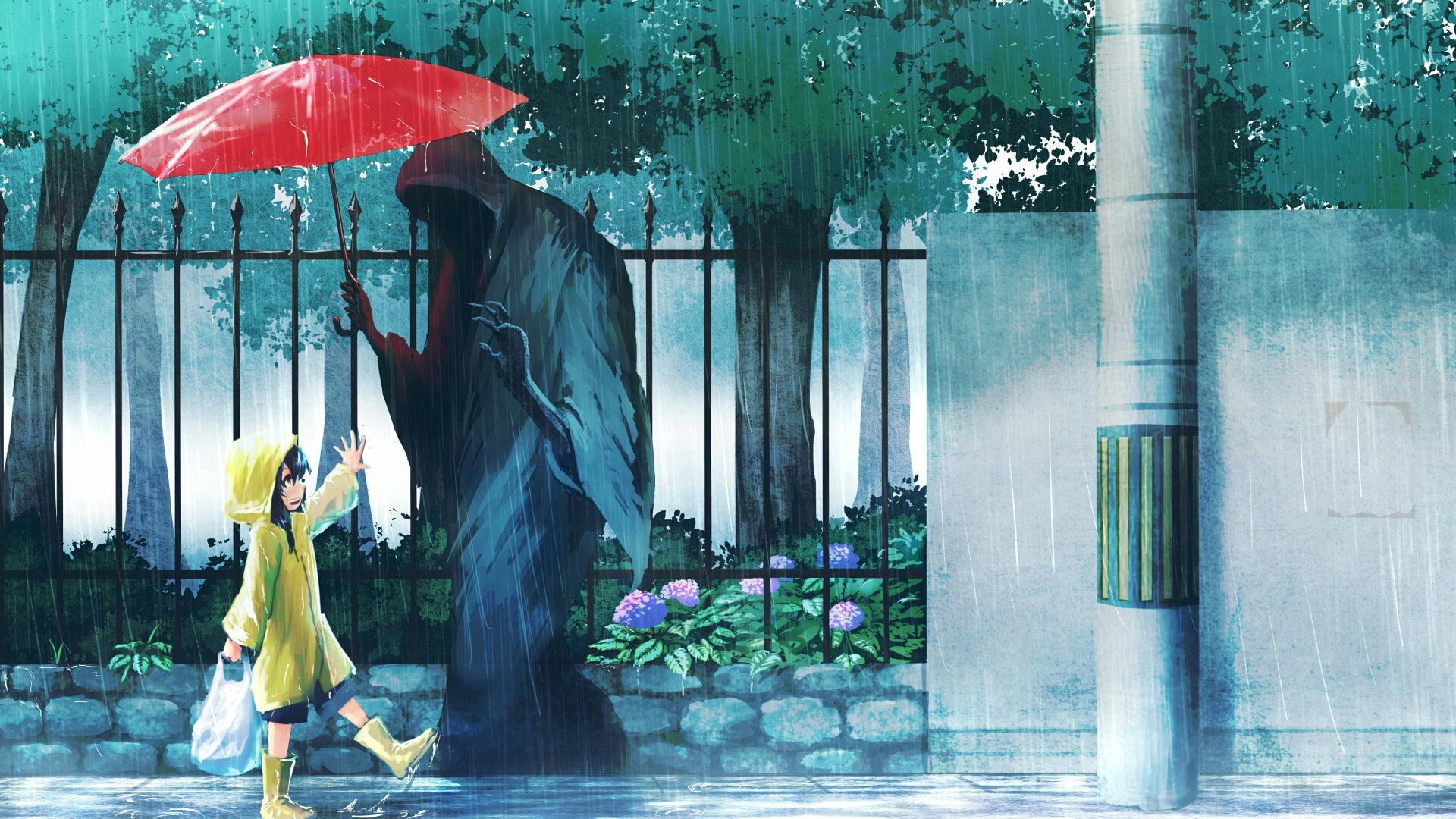 Anime Rain HD Wallpaper and Background