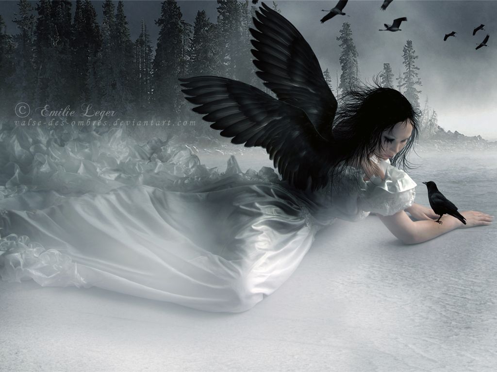 Pink Gothic Angel Wallpaper