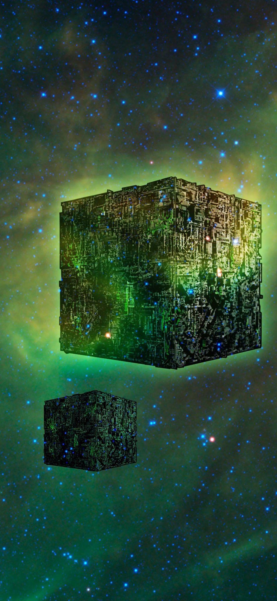 Borg Cube Wallpaper iPhone. Star trek wallpaper, Star trek borg, Star trek art
