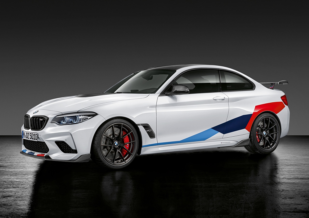 Wallpaper BMW M M Performance, Competition, 2018 Coupe White Side