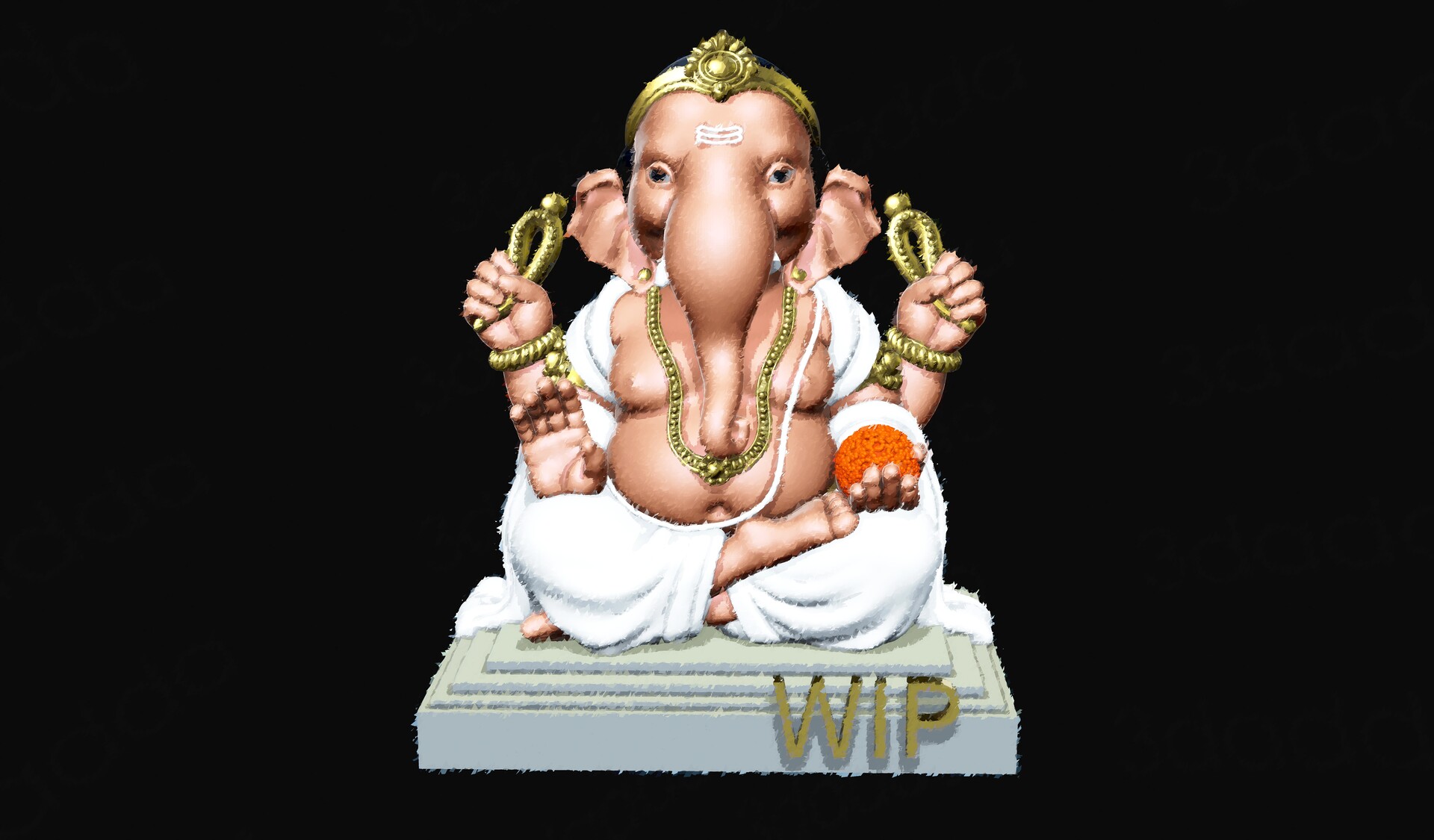 Ganesh 3D model for 3D printing