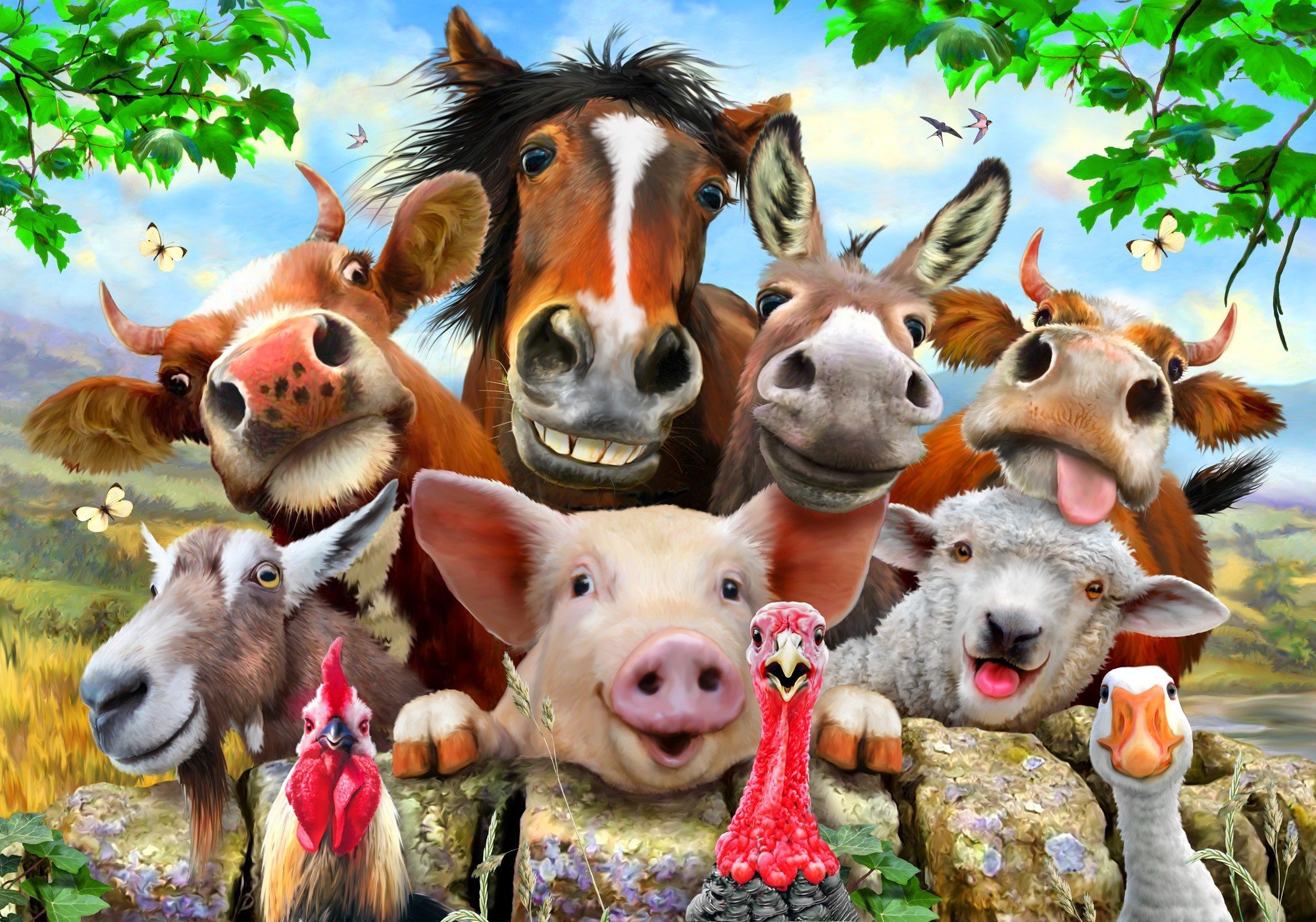 farm animals wallpaper