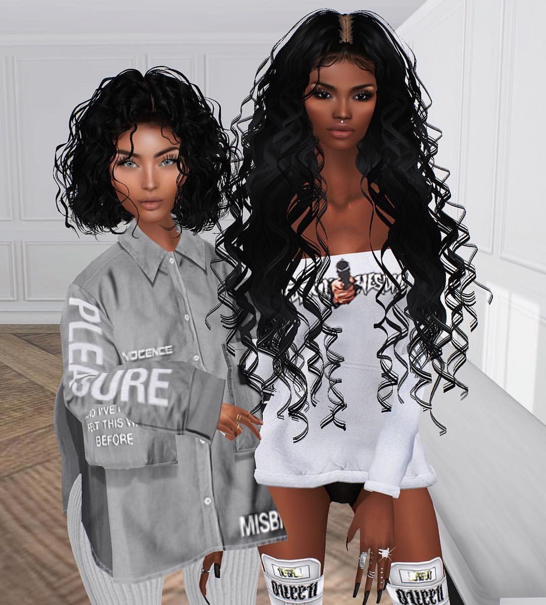 Me: Yas let's take this pick Bff:. bitchhhh #imvu #imvuavi #imvulife #imvugirl #imvuonly #imvustyle #imvufinest #imvuav. Imvu, Black women art, Black girl art