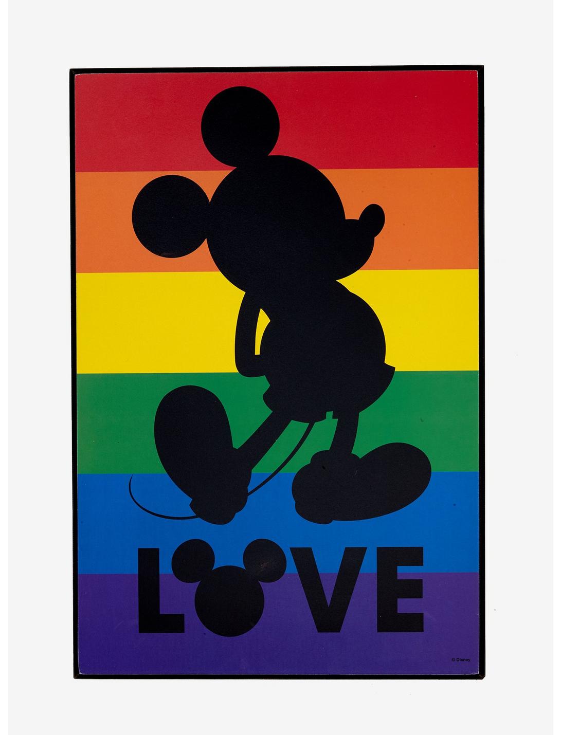 Disney Mickey Mouse Rainbow Wood Wall Art