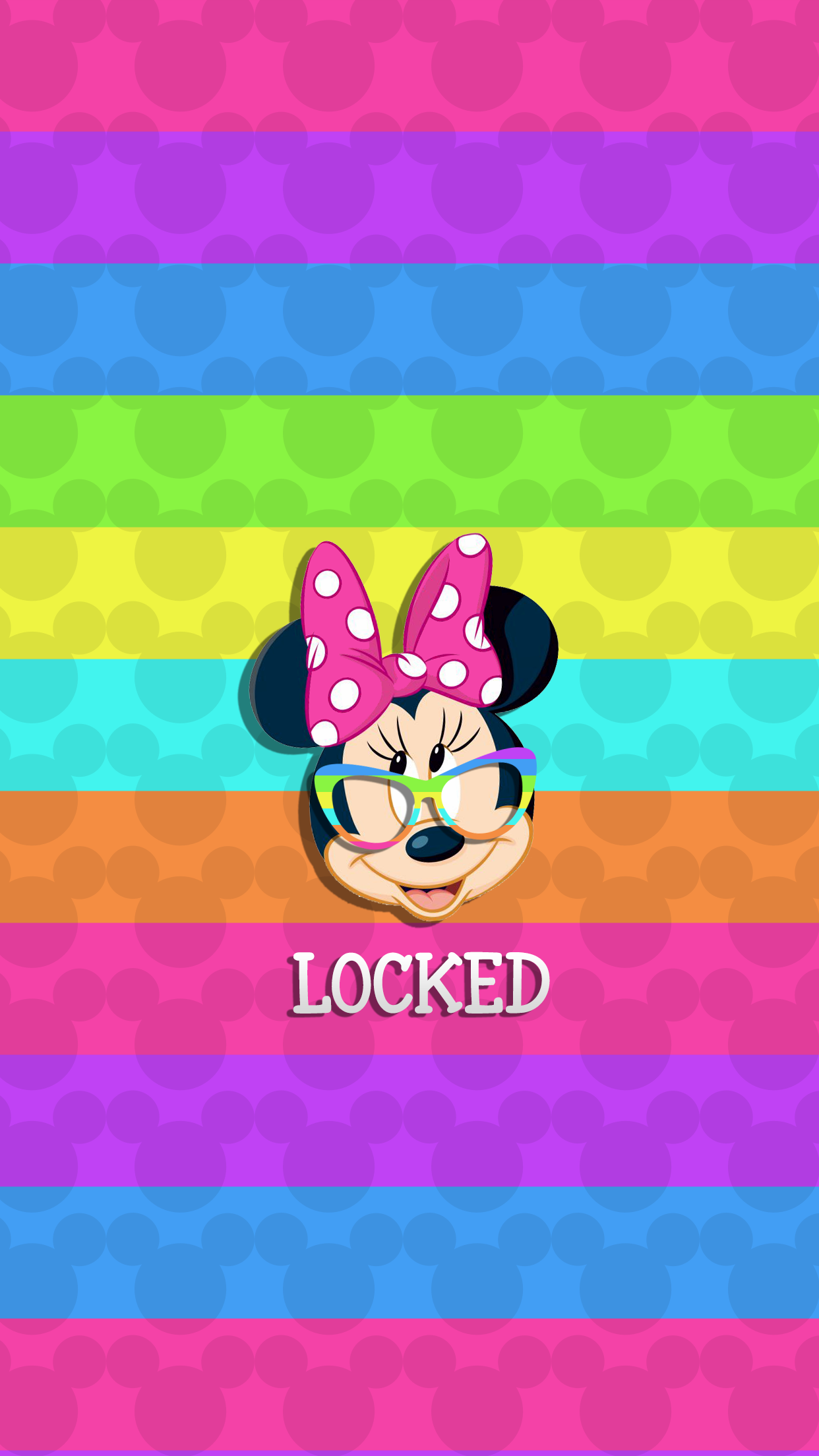 Minnie Mouse, wallpaper, rainbow, cute, iPhone, Samsung, android. Mickey mouse wallpaper iphone, Mickey mouse wallpaper, Disney wallpaper