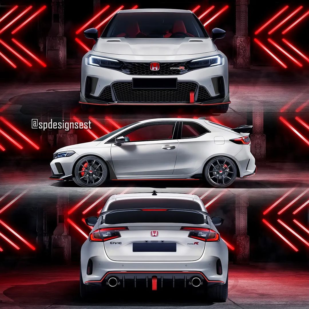 Digitally Slim 2023 Honda Civic Type R Three Door Hot Hatch Remembers Its Origin