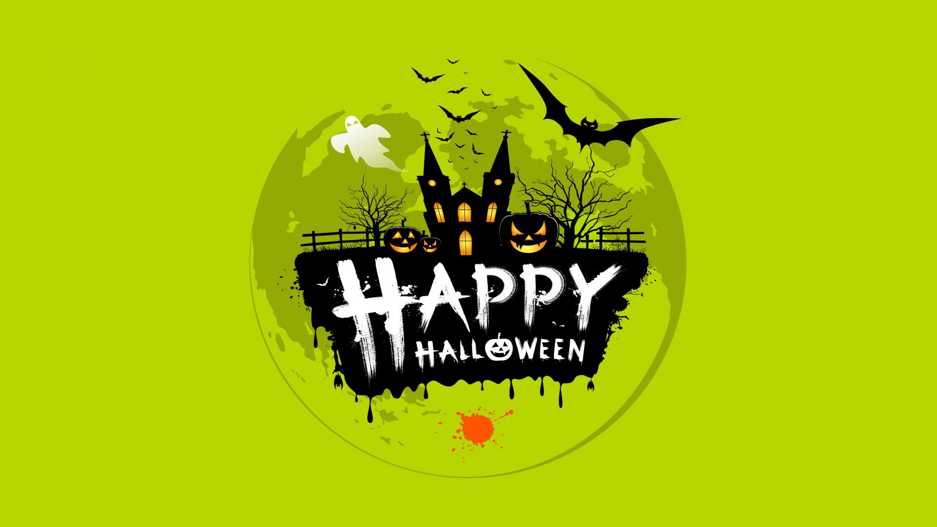 Desktop Wallpaper Halloween, Minimal, Typography, 5k, Digital Art, HD Image, Picture, Background, 5f80f8
