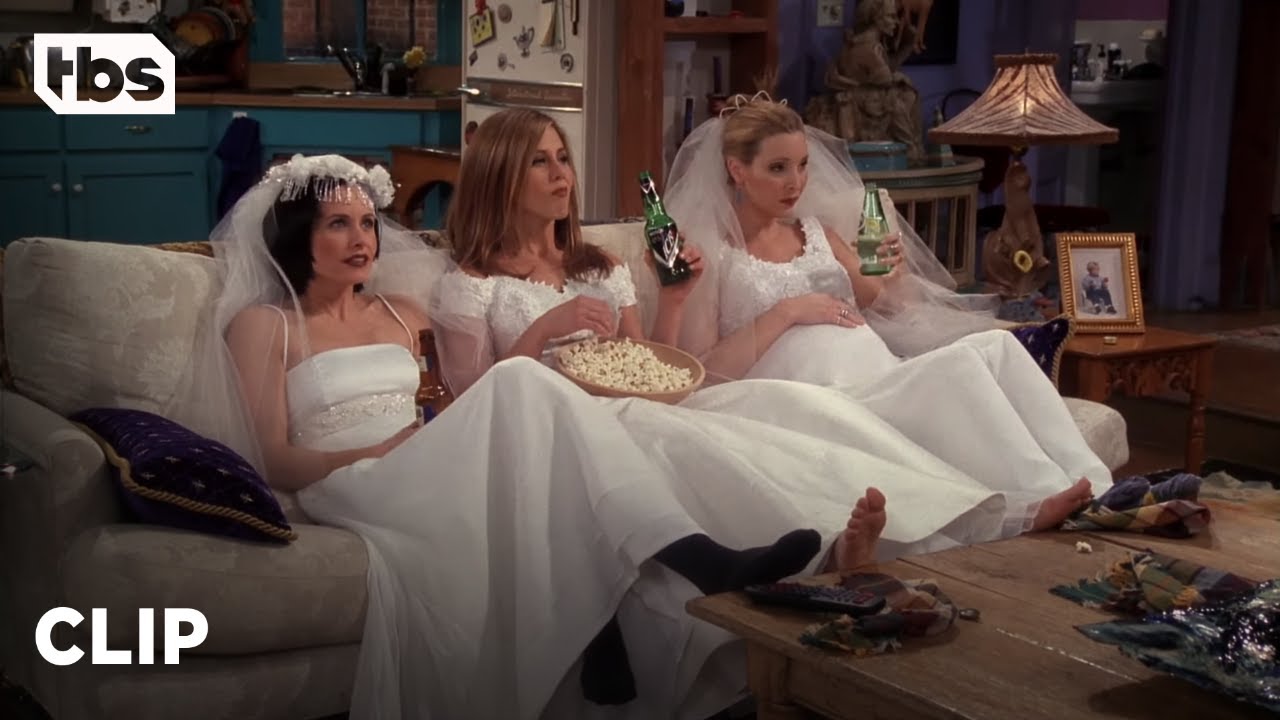 Friends: Three Single Girls in Wedding Dresses (Season 4 Clip)