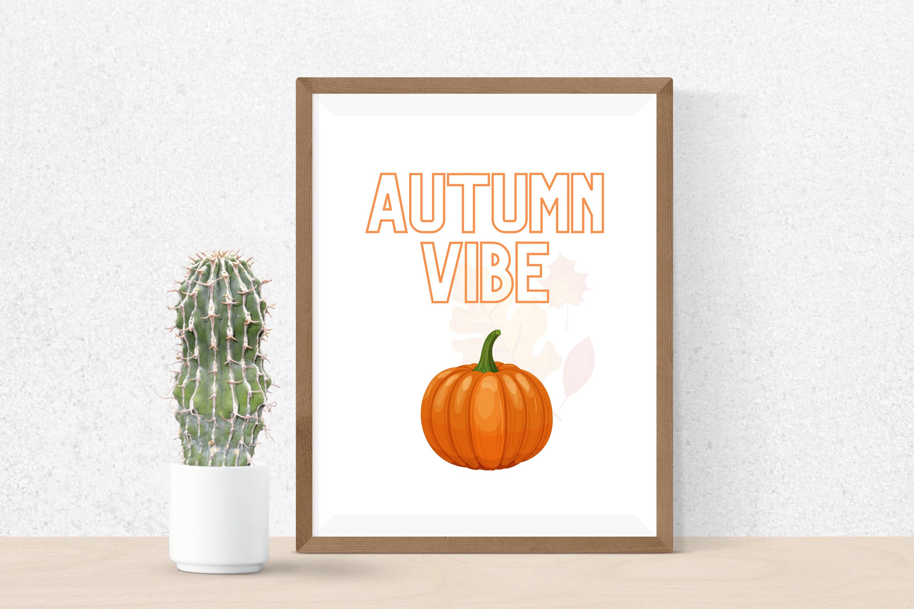 Autumn Vibe Digital Printable Wall Art Halloween Quotes and