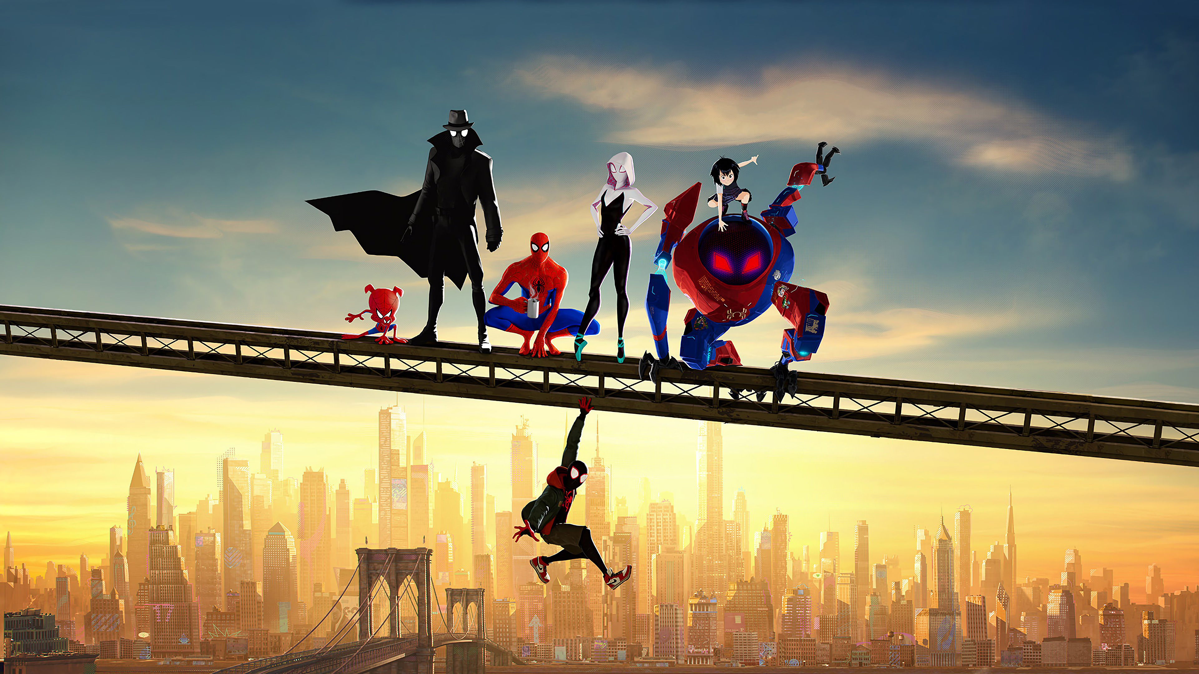 Spider Man: Into The Spider Verse Characters 4K Wallpaper