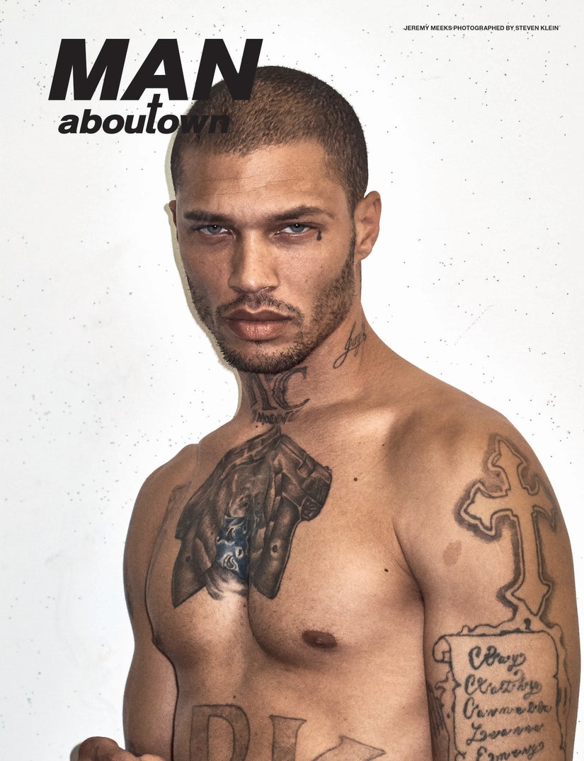 See Hot Mugshot Guy Jeremy Meeks' First, Half Naked Cover Shoot For Man About Town (Photos)