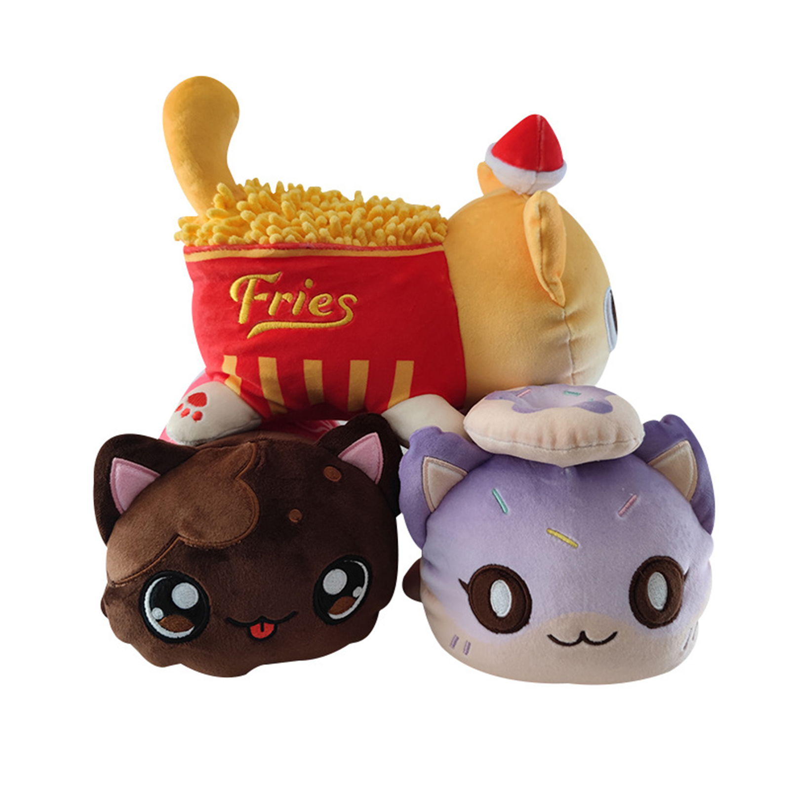 Garhelper Plush Aph Mau Stuffed Doll Soft Throw Pillow Decorations, Coke, French Fries, Burgers, Bread, Sandwiches, Cat Food, Sleeping Pillow Children Kids Birthday Present Gifts