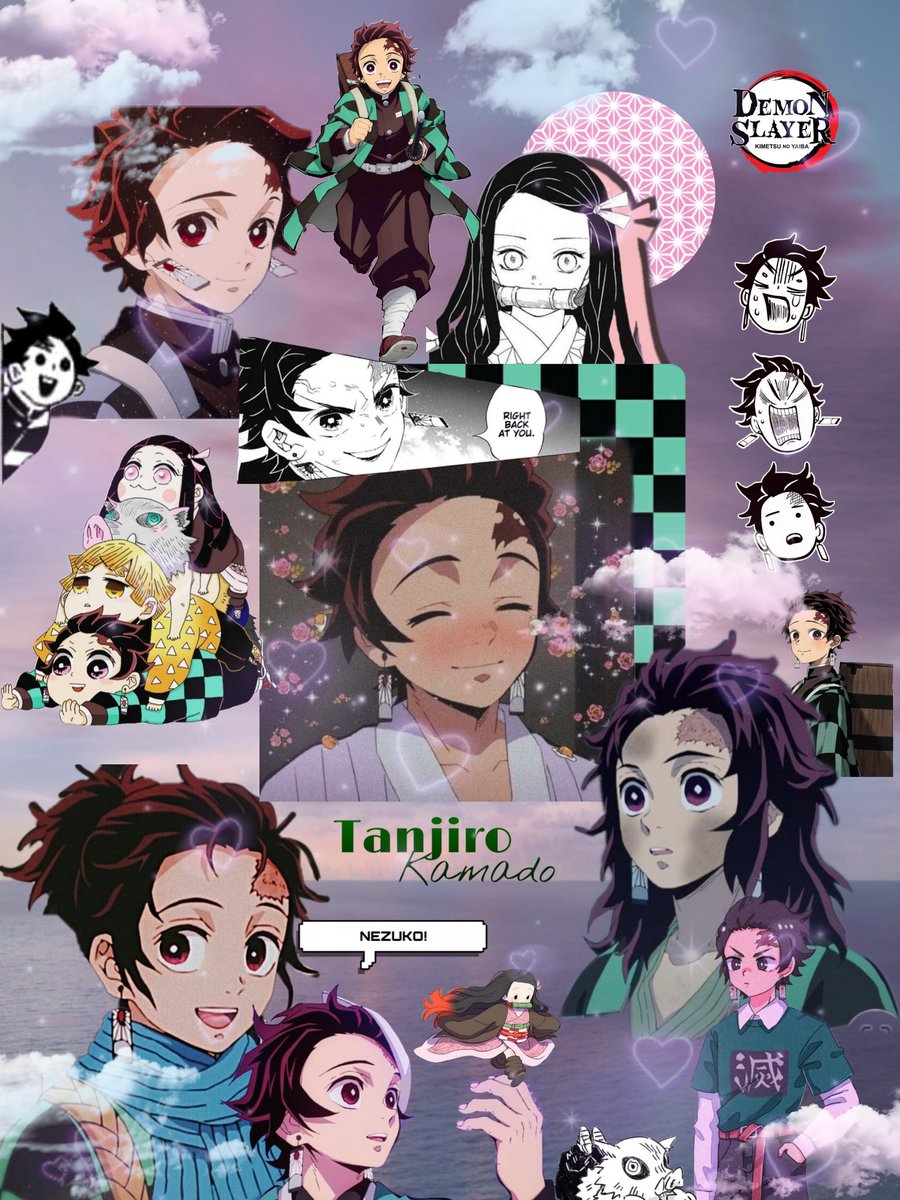 Tanjiro Kamado Collage Wallpapers - Wallpaper Cave