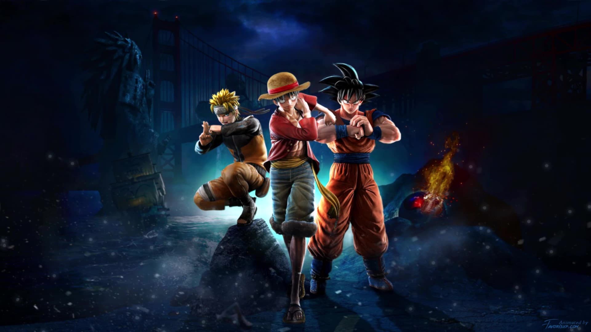 Naruto, Luffy and Goku desktop live Wallpaper