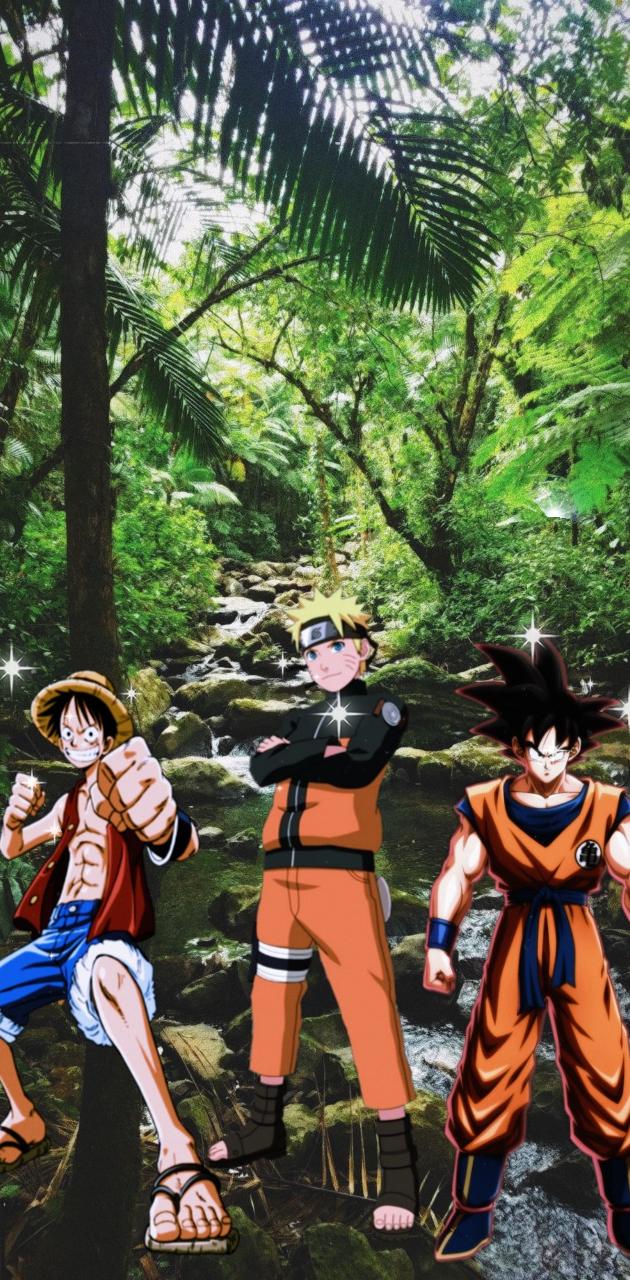 Naruto, Luffy and Goku wallpaper