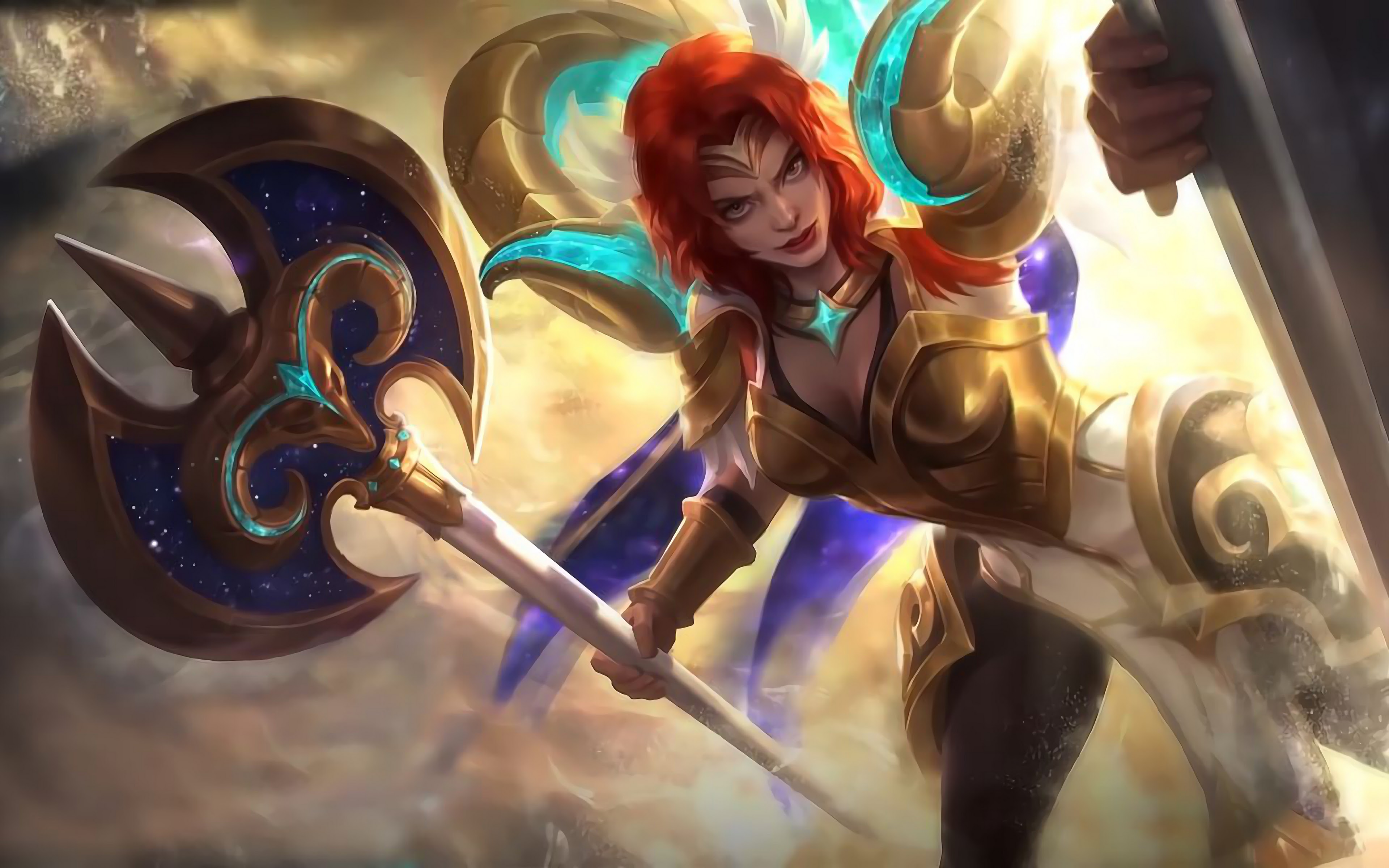 Hilda Aries Skin Mobile Legends 4K Wallpaper