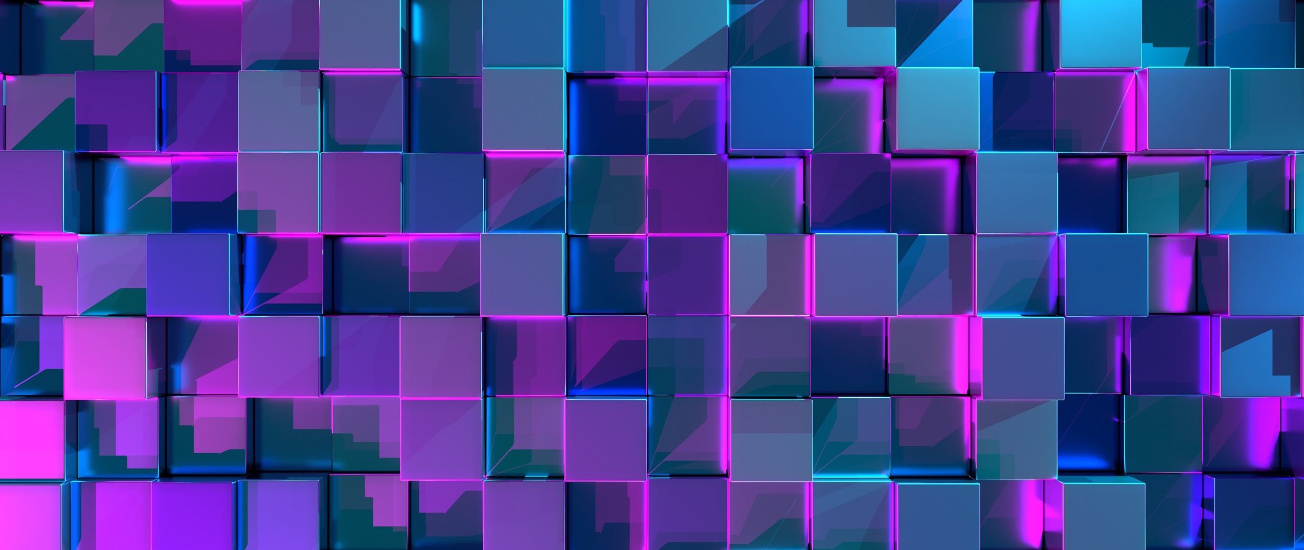 3D cubes Wallpaper 4K, Geometric, Neon, 3D background, Abstract