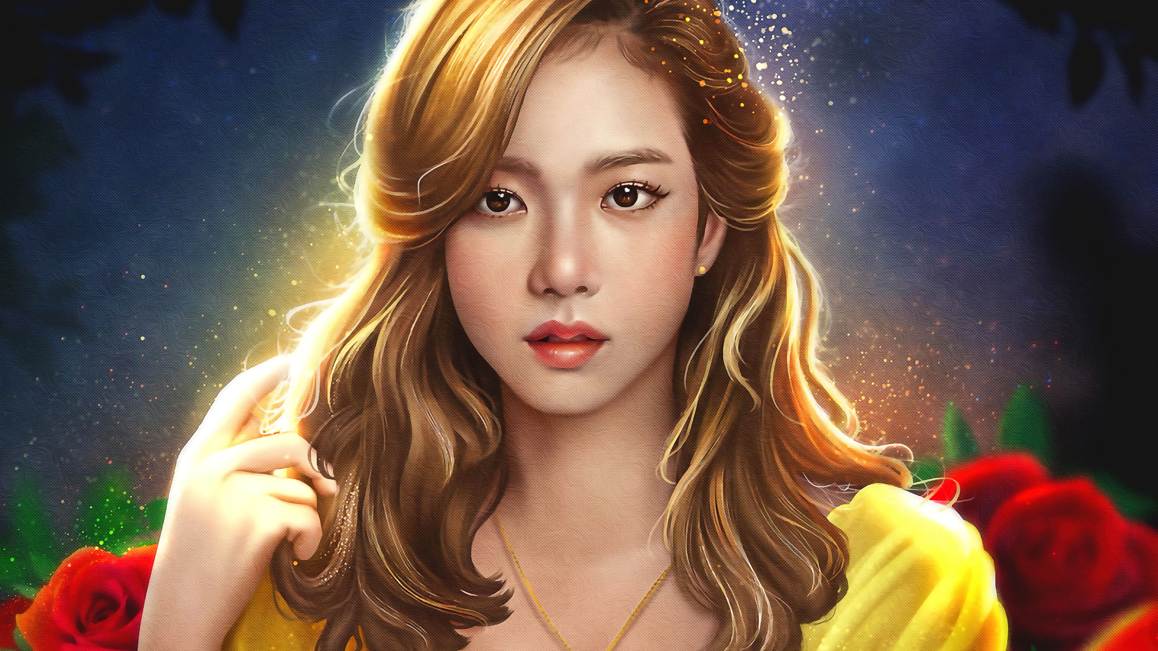 Jisoo Wallpaper 4K, Blackpink, Artwork, Music