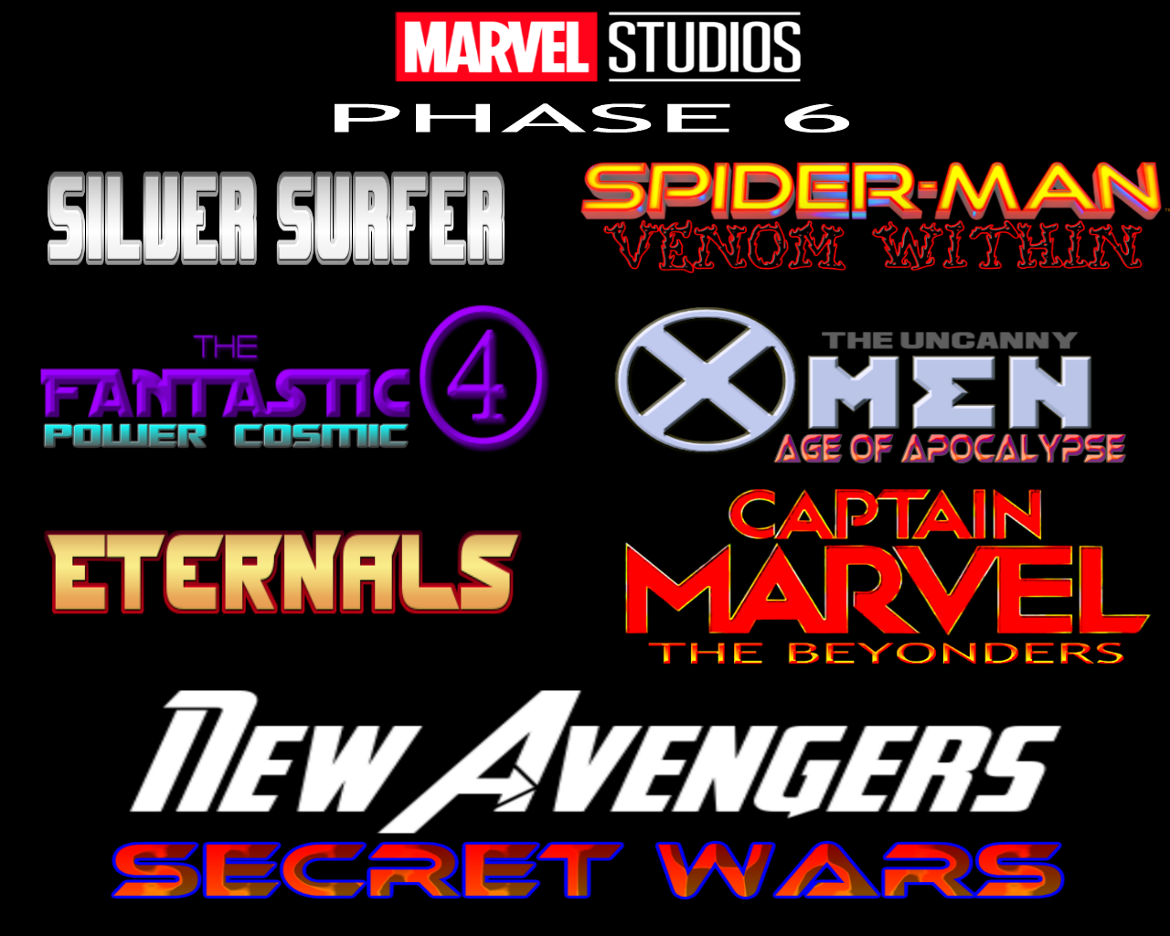 Fan Made Phase 4, 5, And 6 Movie Slate