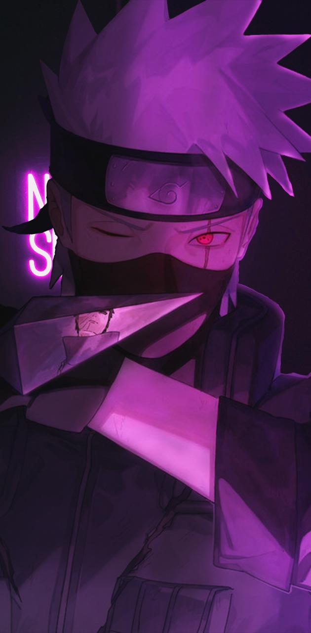 Naruto Kakashi Hatake Lightning Purple Desktop Wallpaper in 4K