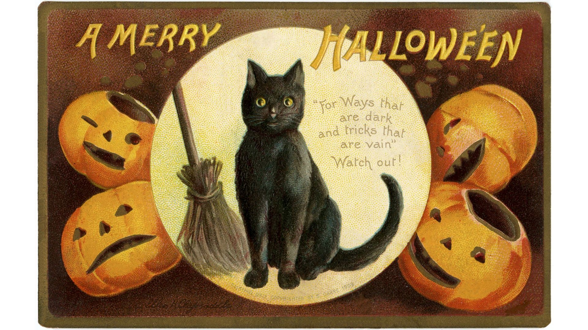 Vintage Halloween wallpaper in 1920x1080 resolution