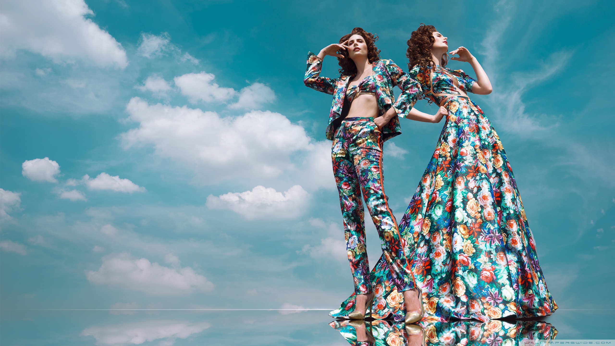 Summer, Floral Prints Clothing, Models, Sky Ultra HD Desktop Background Wallpaper for 4K UHD TV, Widescreen & UltraWide Desktop & Laptop, Multi Display, Dual Monitor, Tablet