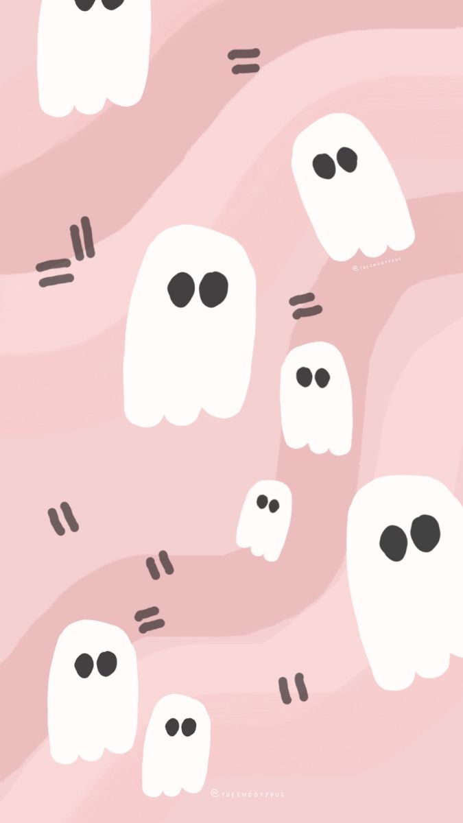 Pink ghost Halloween wallpaper. Wallpaper iphone christmas, Halloween wallpaper, iPhone wallpaper plants