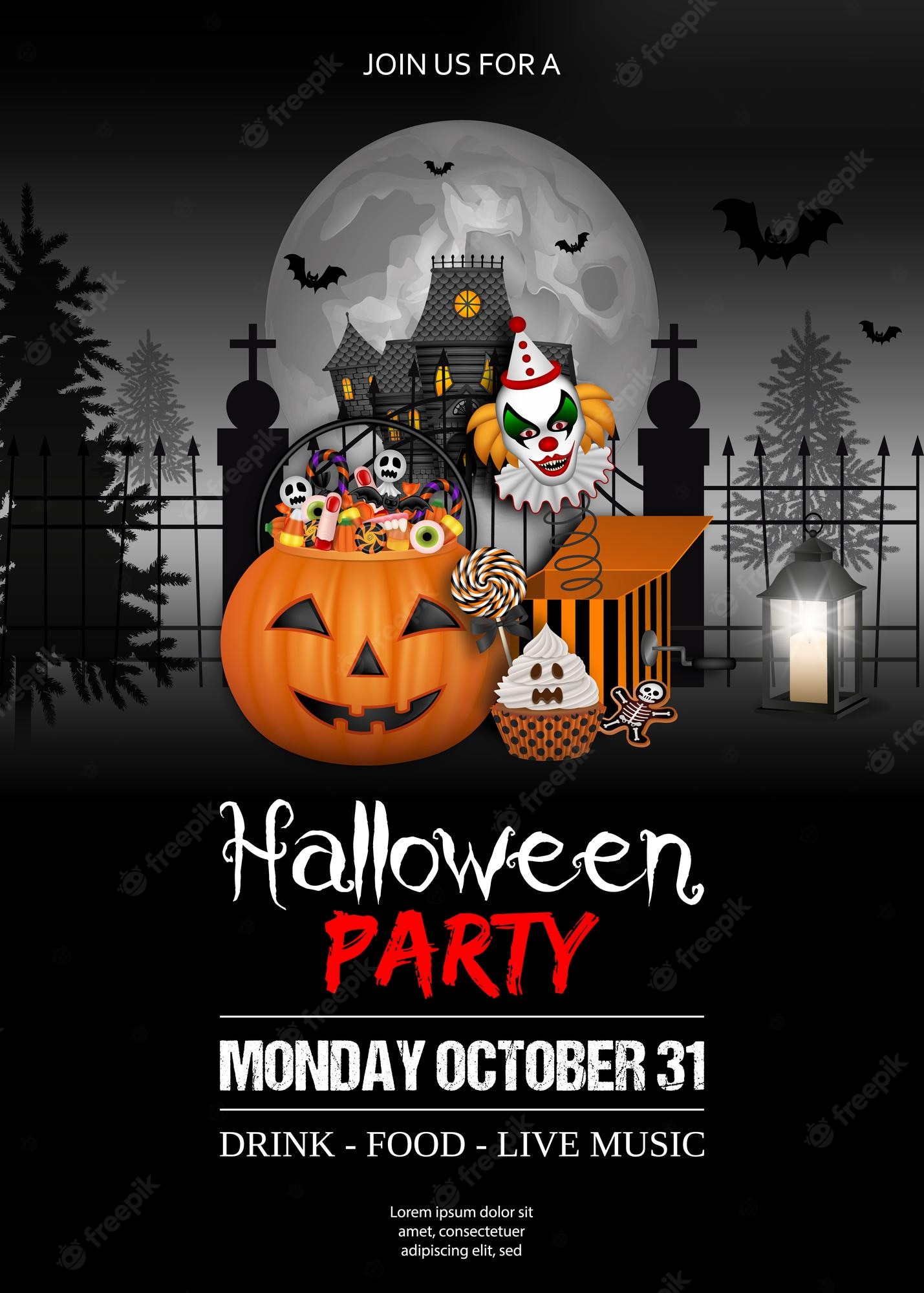 Halloween Candy Bucket Image. Free Vectors, & PSD