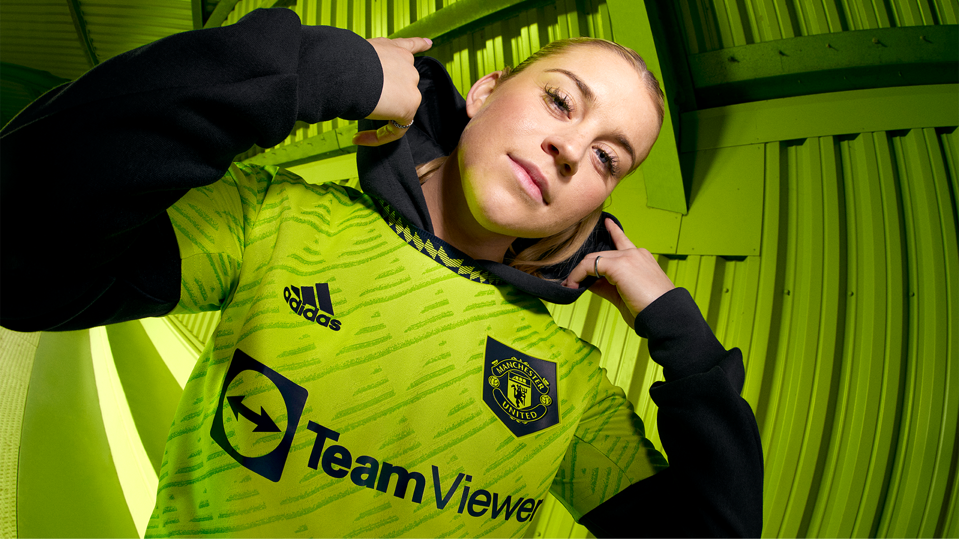 Adidas Reveal Man Utd 2022 23 Solar Slime Third Kit. Goal.com US